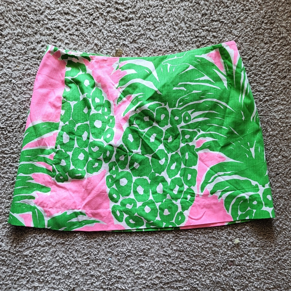 Lilly Pulitzer Pink Pout Flamenco Tate Skirt Size 6